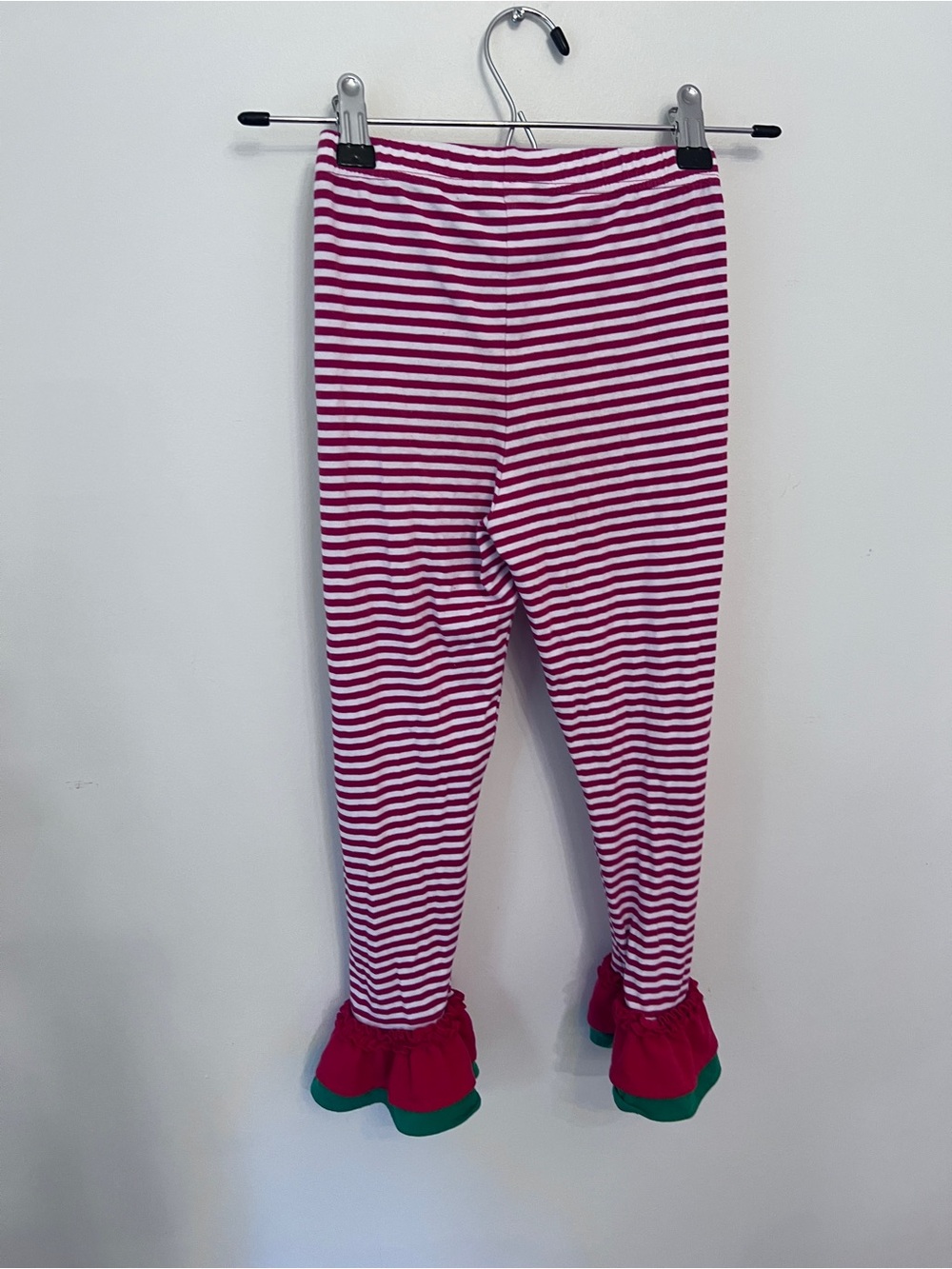 Rare Editions Girls Christmas Santa Applique Tunic & Ruffled Legging Set size 5 - Picture 6 of 12